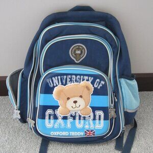 University of Oxford Teddy Blue Backpack / Bag - 17" x 17" -  Used